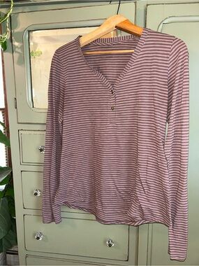 Patagonia Striped Long-Sleeve Henley Top